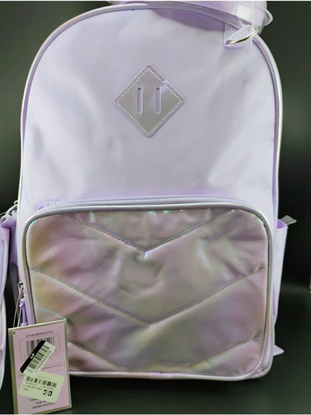 Pastel Lavender Backpack With Headphones Set Youth Adjustable Straps Durable - Picture 2 of 16